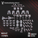 Tabletop Terrain Miniature Ignisaurus Clan Destroyers (build kit) - Armored Heavy Infantry Squad of Space Knights