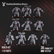 Tabletop Terrain Miniature Ignisaurus Clan Destroyers (build kit) - Armored Heavy Infantry Squad of Space Knights