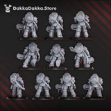 Tabletop Terrain Miniature Ignisaurus Clan Team Pulsarum (x10) - Prime Armored Fire Squad of Space Knights