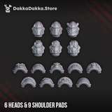 Tabletop Terrain Miniature Ignisaurus Clan Warriors (build kit) - Prime Armored Battleline Squad of Space Knights