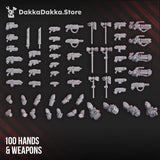 Tabletop Terrain Miniature Ignisaurus Clan Warriors (build kit) - Prime Armored Battleline Squad of Space Knights