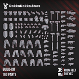 Tabletop Terrain Miniature Ignisaurus Clan Warriors (build kit) - Prime Armored Battleline Squad of Space Knights