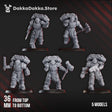 Tabletop Terrain Miniature Ignisaurus Clan Warriors Storm Squad with Jetpacks (x5) - Prime Armored Assault Unit of Space Knights