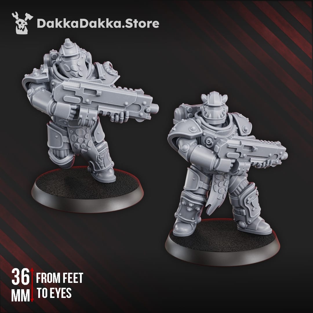 Tabletop Terrain Miniature Ignisaurus Clan Warriors Tactical Squad (x10) - Prime Armored Battleline Unit of Space Knights