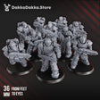 Tabletop Terrain Miniature Ignisaurus Clan Warriors Tactical Squad (x10) - Prime Armored Battleline Unit of Space Knights