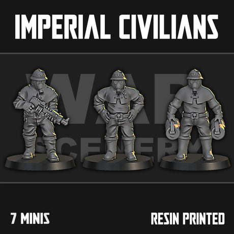 Tabletop Terrain Miniature Imperial Civilians