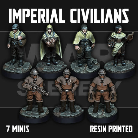 Tabletop Terrain Miniature Imperial Civilians