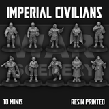 Tabletop Terrain Miniature Imperial Civilians