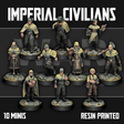 Tabletop Terrain Miniature Imperial Civilians