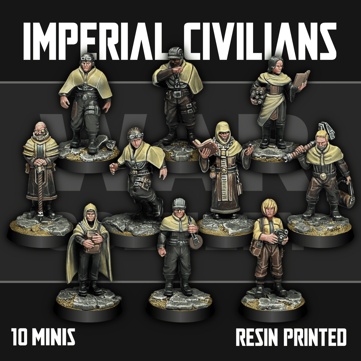 Tabletop Terrain Miniature Imperial Civilians
