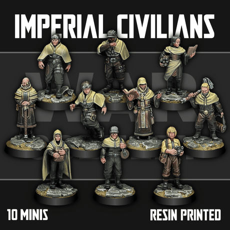 Tabletop Terrain Miniature Imperial Civilians