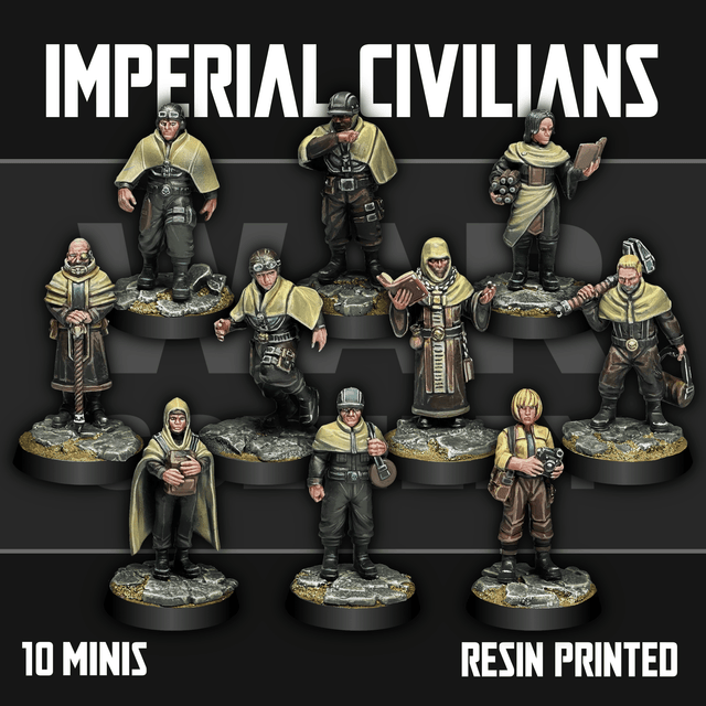 Tabletop Terrain Miniature Imperial Civilians