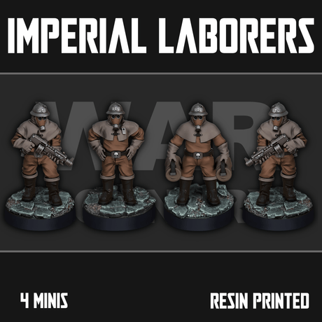 Tabletop Terrain Miniature Imperial Laborers