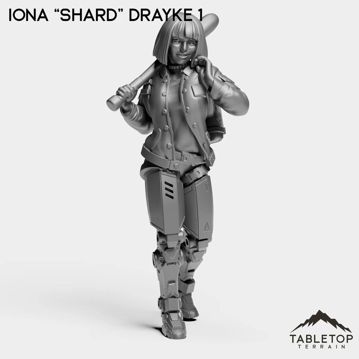 Tabletop Terrain Miniature Iona “Shard” Drayke 1 Iona ''Shard'' Drayke - Hashtag Rioters
