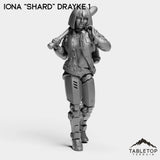 Tabletop Terrain Miniature Iona “Shard” Drayke 1 Iona ''Shard'' Drayke - Hashtag Rioters