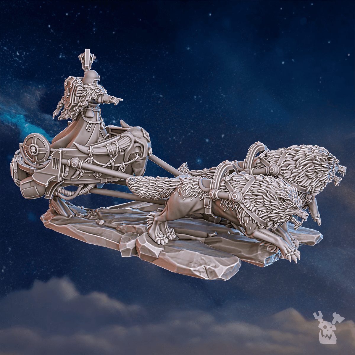 Tabletop Terrain Miniature Jarl Arna on Stormchariot