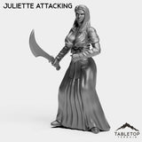 Tabletop Terrain Miniature Juliette Attacking Romeo and Juliette