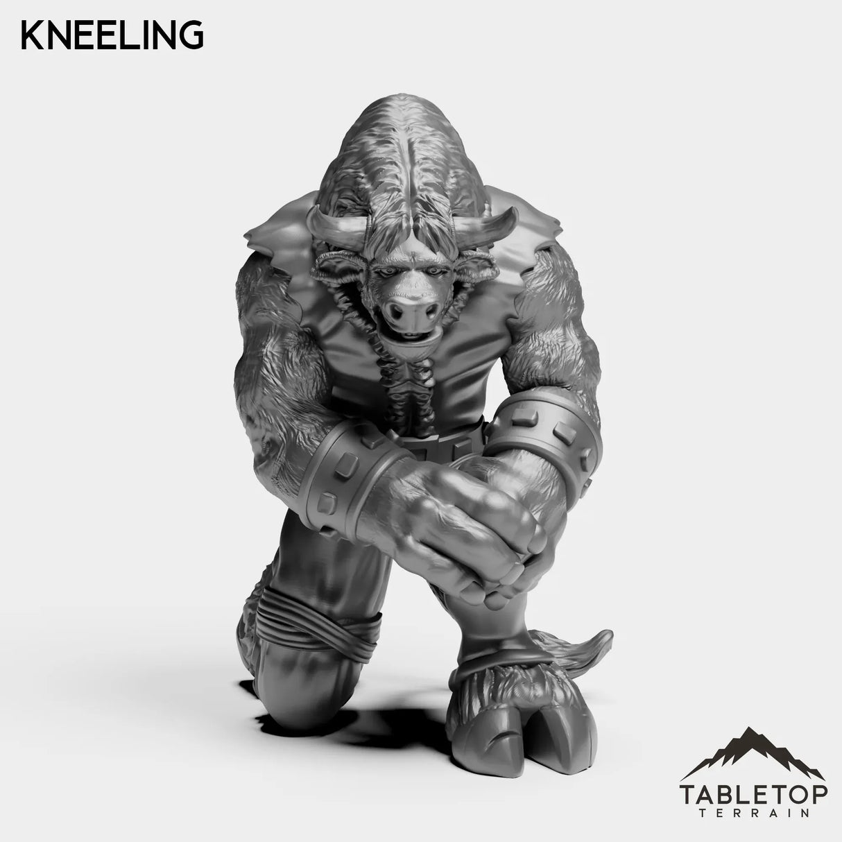 Tabletop Terrain Miniature Kneeling Minotaur Elite