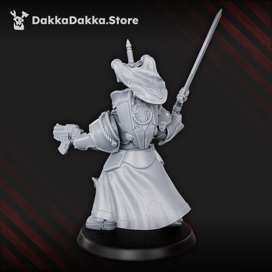 Tabletop Terrain Miniature Knight-Commander Henry The Stronghold - Prime Armored Space Captain of Citadel Vanguard