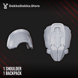 Tabletop Terrain Miniature Knights of the Great Gates (build kit) - Prime Armored Battleline Squad of Citadel Vanguard