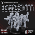 Tabletop Terrain Miniature Knights of the Great Gates (build kit) - Prime Armored Battleline Squad of Citadel Vanguard
