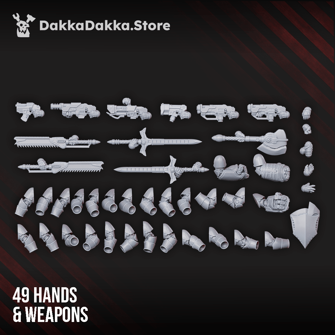 Tabletop Terrain Miniature Knights of the Sky Gates (build kit) - Prime Armored Space Assault Squad of Citadel Vanguard