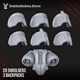 Tabletop Terrain Miniature Knights of the Sky Gates (build kit) - Prime Armored Space Assault Squad of Citadel Vanguard