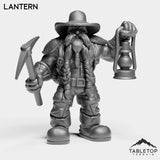 Tabletop Terrain Miniature Lantern Dwarf Archaeologist