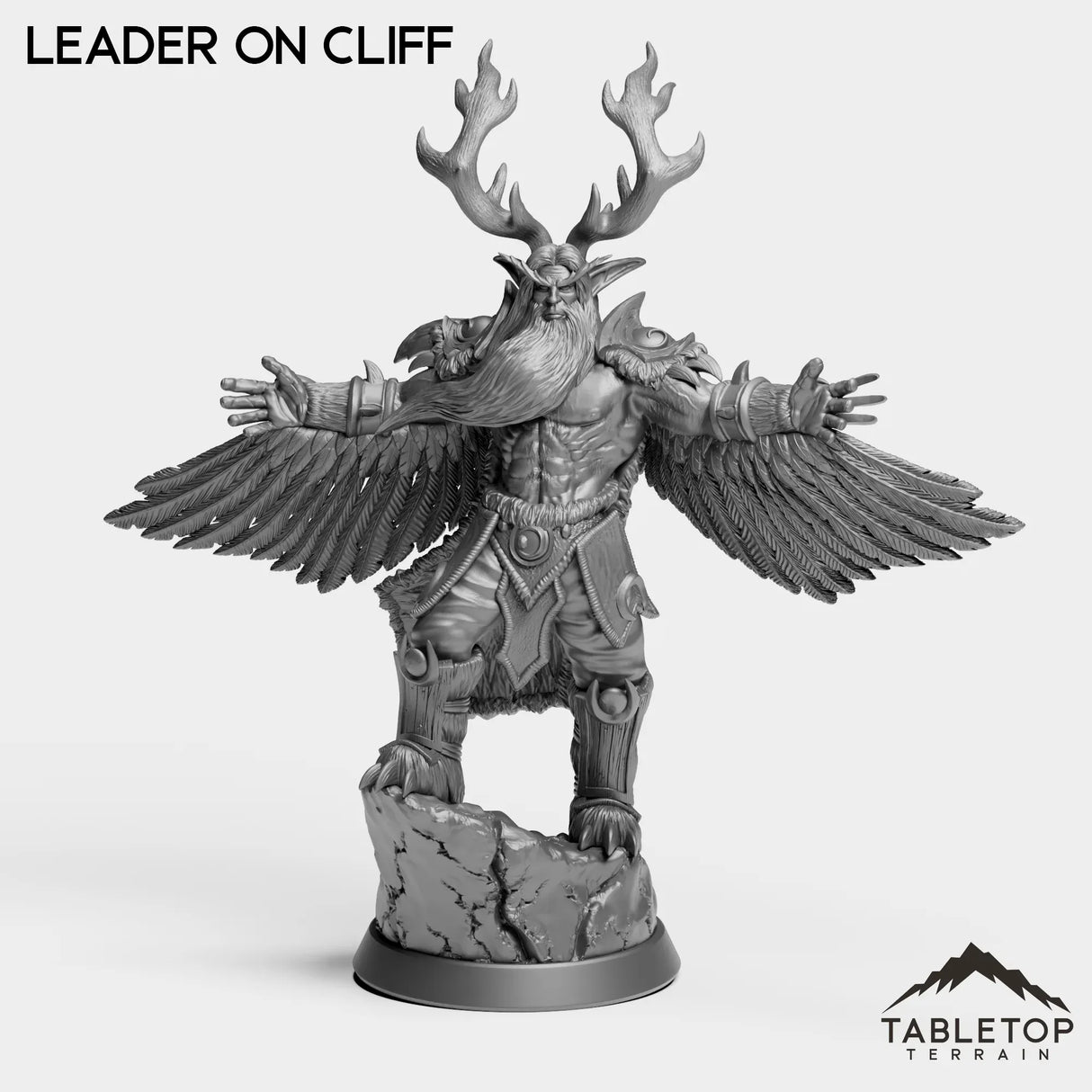 Tabletop Terrain Miniature Leader on Cliff Night High Leader