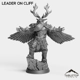 Tabletop Terrain Miniature Leader on Cliff Night High Leader
