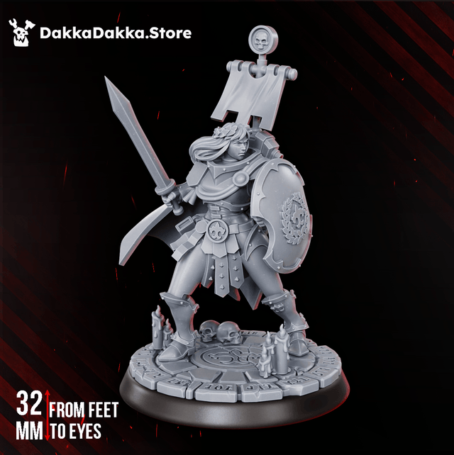 Tabletop Terrain Miniature Legio Artemis Shield Maiden (Get For Free, Read Description)