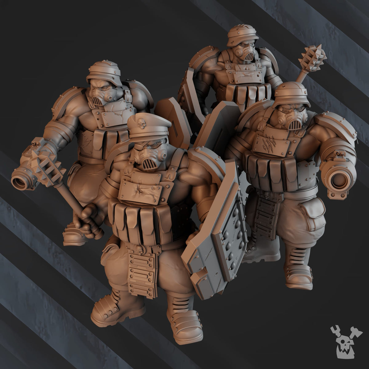 Tabletop Terrain Miniature Leon the Felsen's Squad
