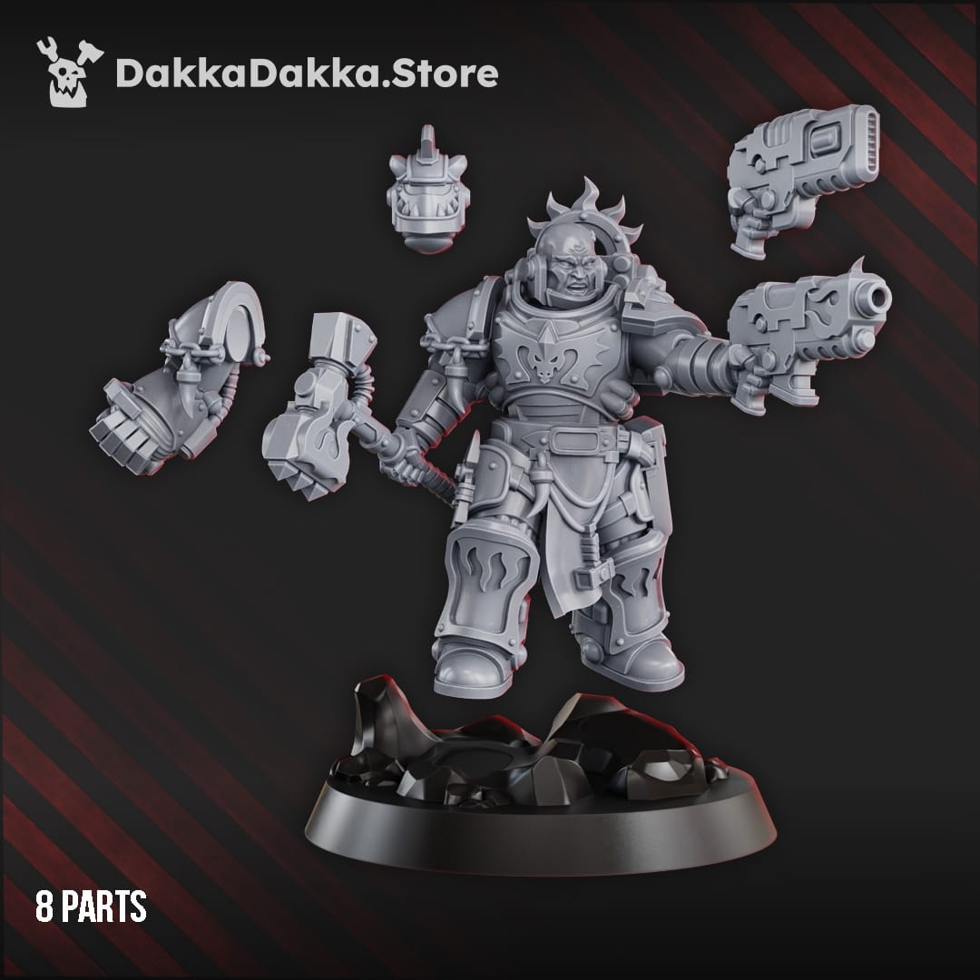 Tabletop Terrain Miniature Lieutenant Argus Sauros - Prime Armored Leader of Space Knights