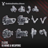 Tabletop Terrain Miniature Light & Heavy Mechtaurs (build kit)
