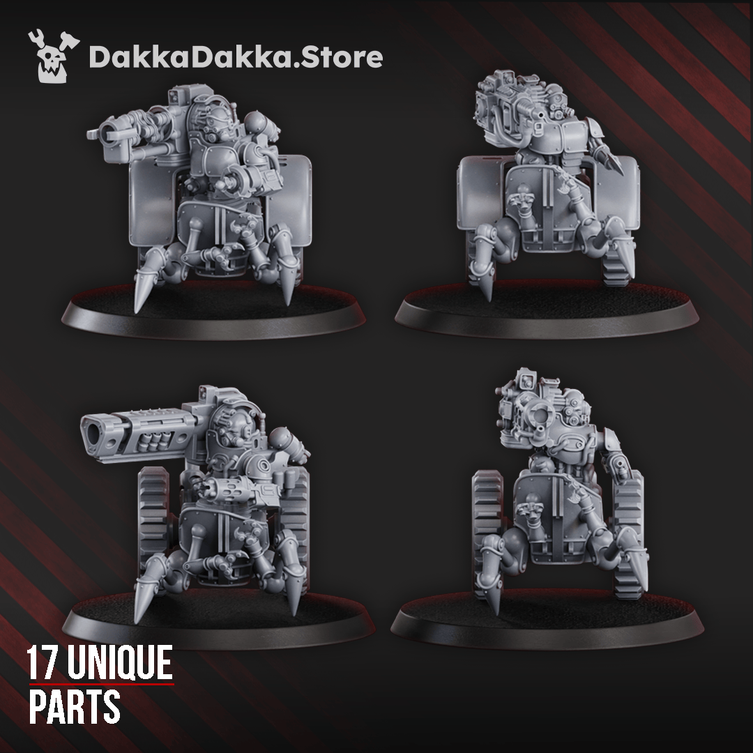 Tabletop Terrain Miniature Light & Heavy Mechtaurs (build kit)