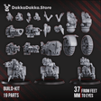 Tabletop Terrain Miniature Light & Heavy Mechtaurs (build kit)