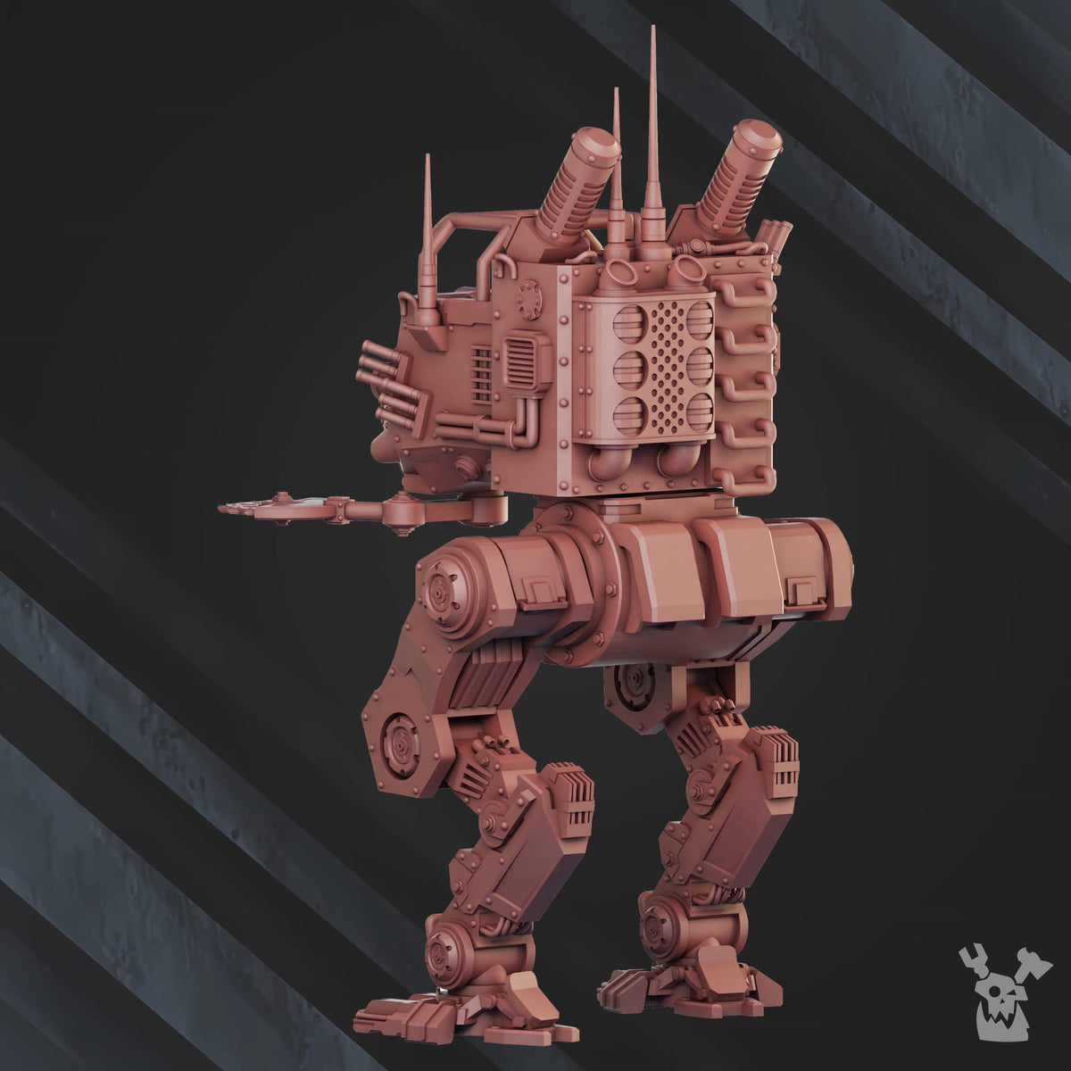 Tabletop Terrain Miniature Light Stomper Mech "Arctic Fox" AF-170
