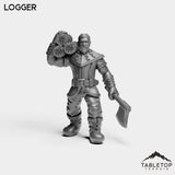 Tabletop Terrain Miniature Logger Human Worker