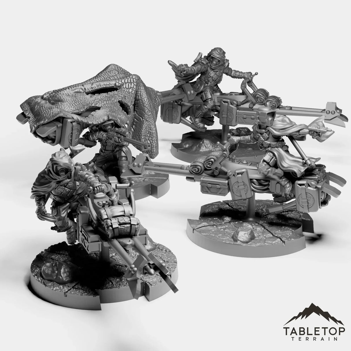 Tabletop Terrain Miniature LRDG Bikers