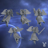 Tabletop Terrain Miniature Lunar Angels build-kit & squad