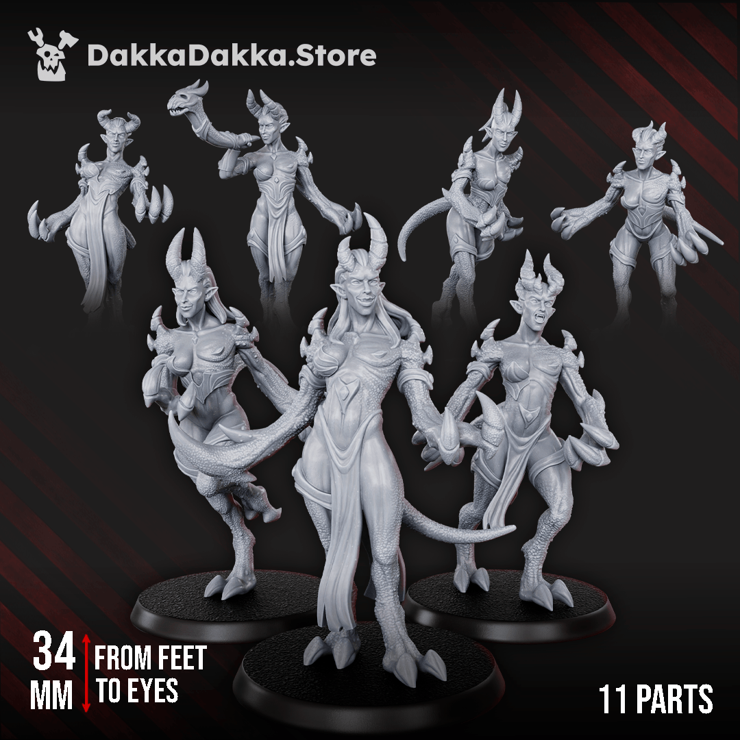 Tabletop Terrain Miniature Lust Warriors x10