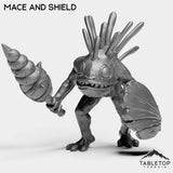 Tabletop Terrain Miniature Mace and Shield Murlocs Attacking