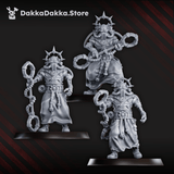 Tabletop Terrain Miniature Machine Cult Shock priests with staff x5