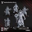 Tabletop Terrain Miniature Machine Cult Shock priests with staff x5