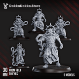 Tabletop Terrain Miniature Machine Cult Shock priests with staff x5