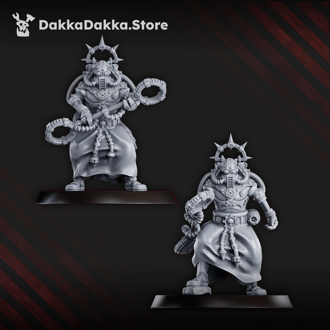 Tabletop Terrain Miniature Machine Cult Shock priests with staff x5