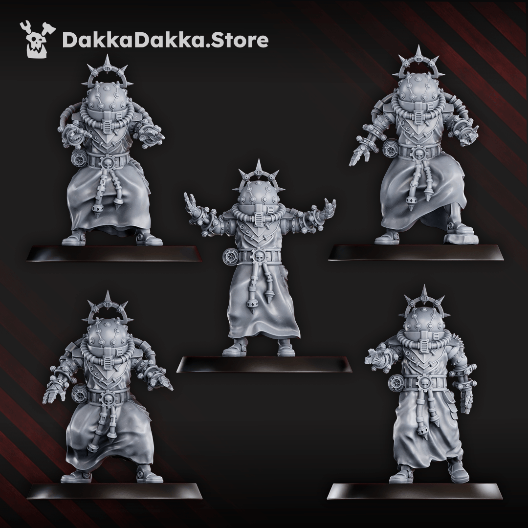 Tabletop Terrain Miniature Machine Cult Shock priests x5