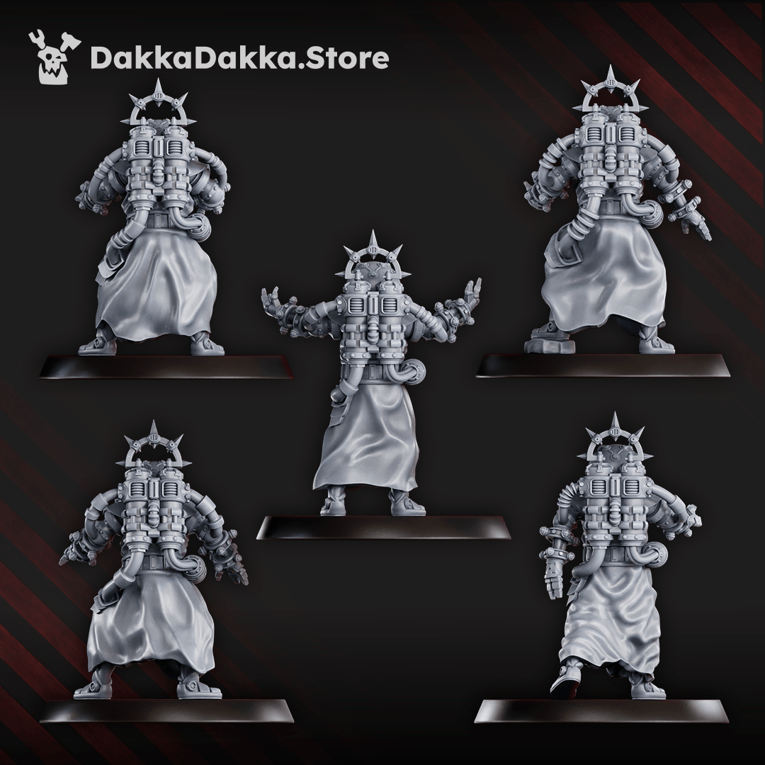 Tabletop Terrain Miniature Machine Cult Shock priests x5