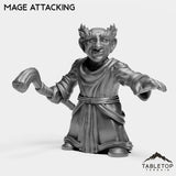 Tabletop Terrain Miniature Mage Attacking Gnome Starters