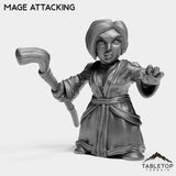 Tabletop Terrain Miniature Mage Attacking Gnome Starters Female